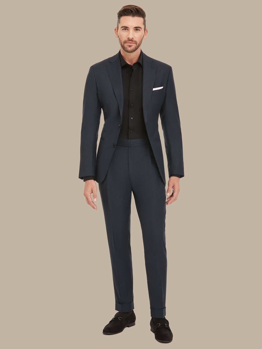 The Peacock Stripe Suit — garment photograph