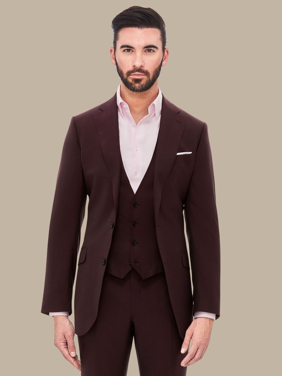 S180's Burgundy Waistcoat — garment photograph