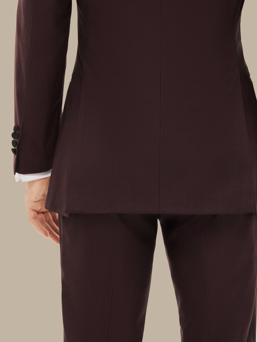 The Burgundy Refined Dinner Jacket — garment photograph