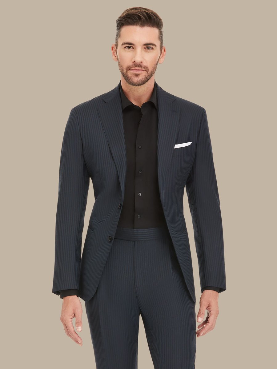 The Peacock Stripe Suit — garment photograph