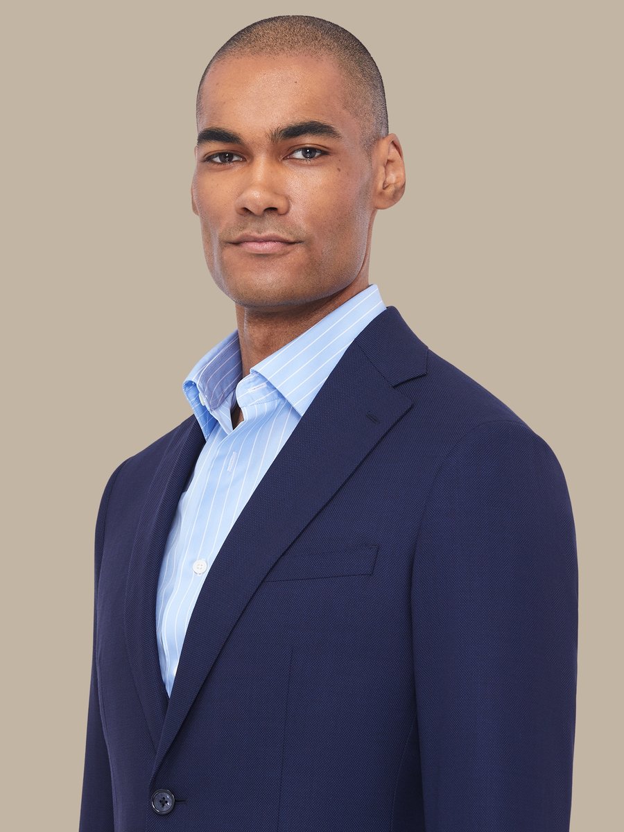 The Blue Birdseye Suit — garment photograph