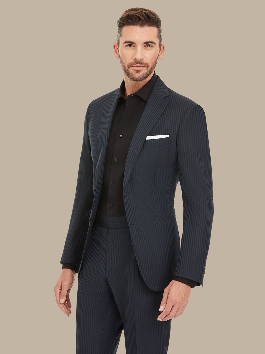 The Peacock Stripe Suit — garment photograph