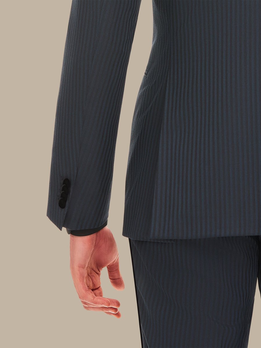 The Peacock Stripe Dinner Jacket — garment photograph