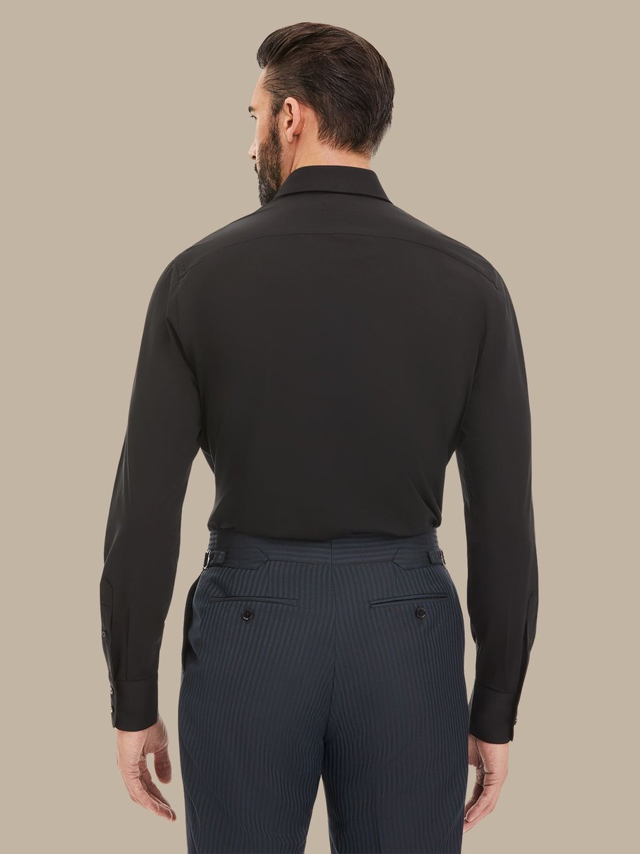 The Black Travel Shirt — garment photograph