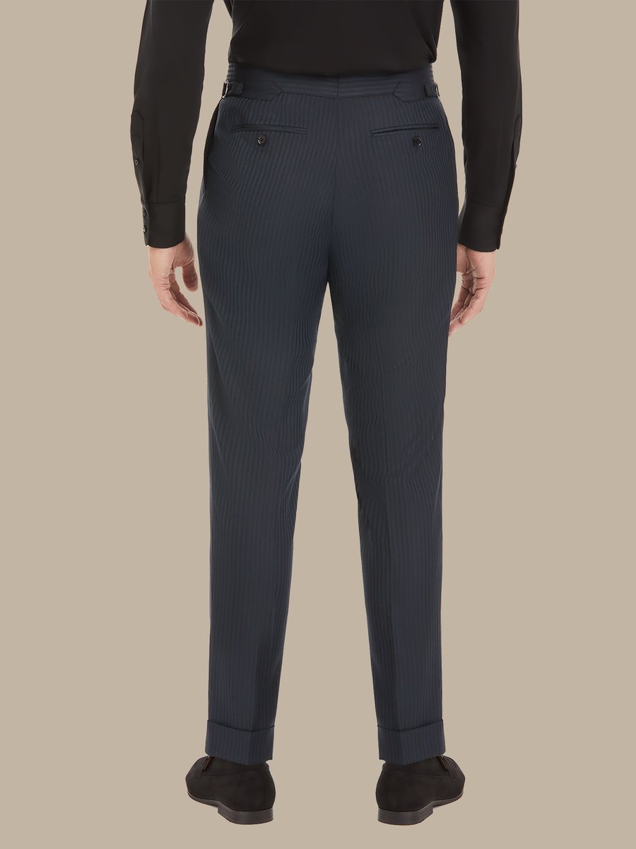 The Peacock Stripe Trousers — garment photograph