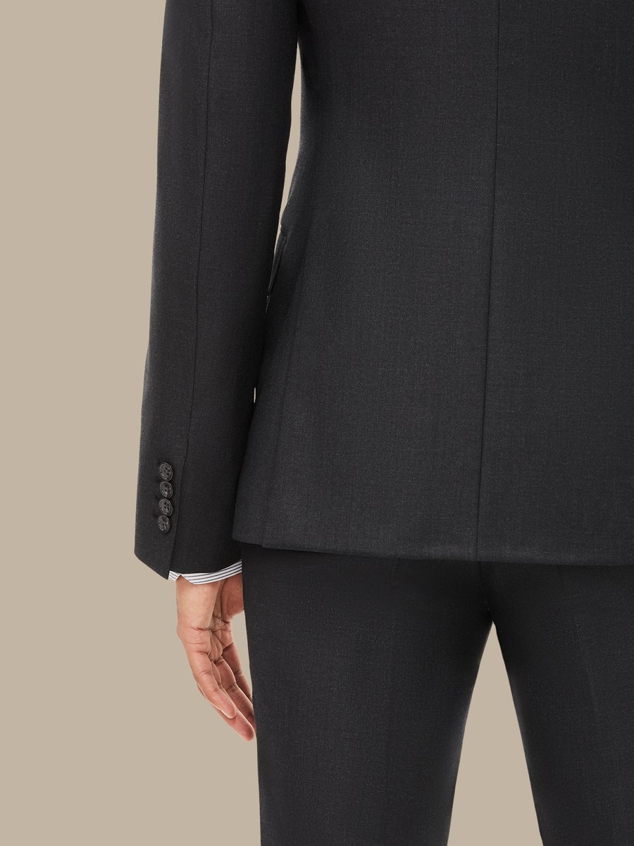 The Dark Grey Essential Jacket — garment photograph