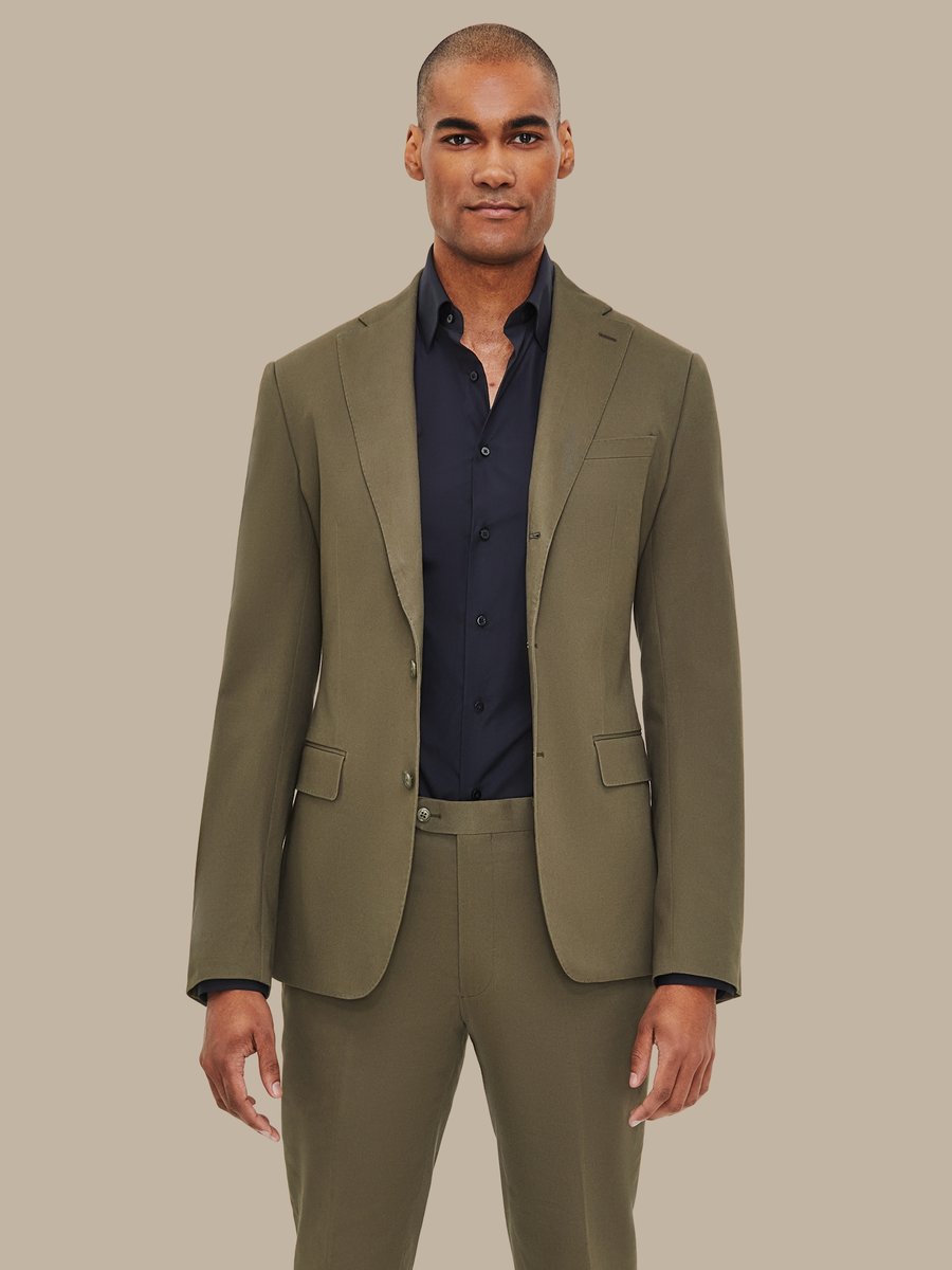 The Olive Cotton Jacket — garment photograph