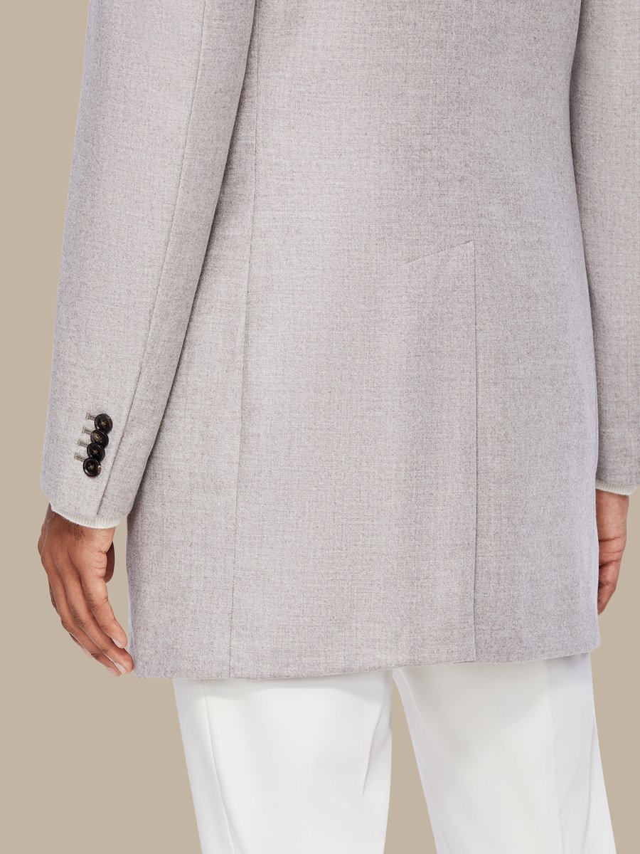 The Ivory Cashmere Overcoat — garment photograph