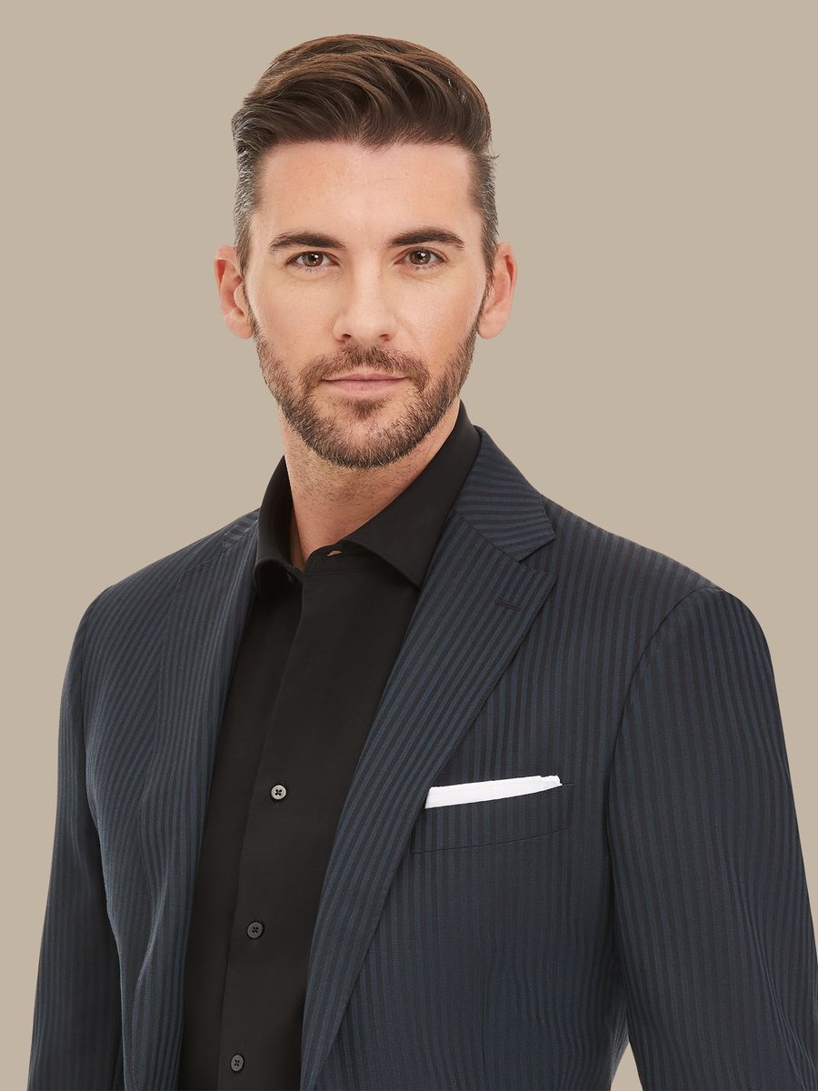 The Peacock Stripe Suit — garment photograph