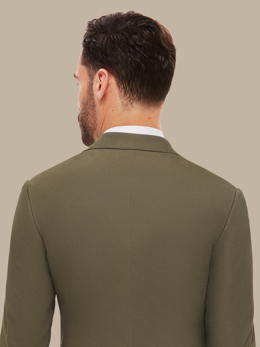 The Olive Merino Suit — garment photograph