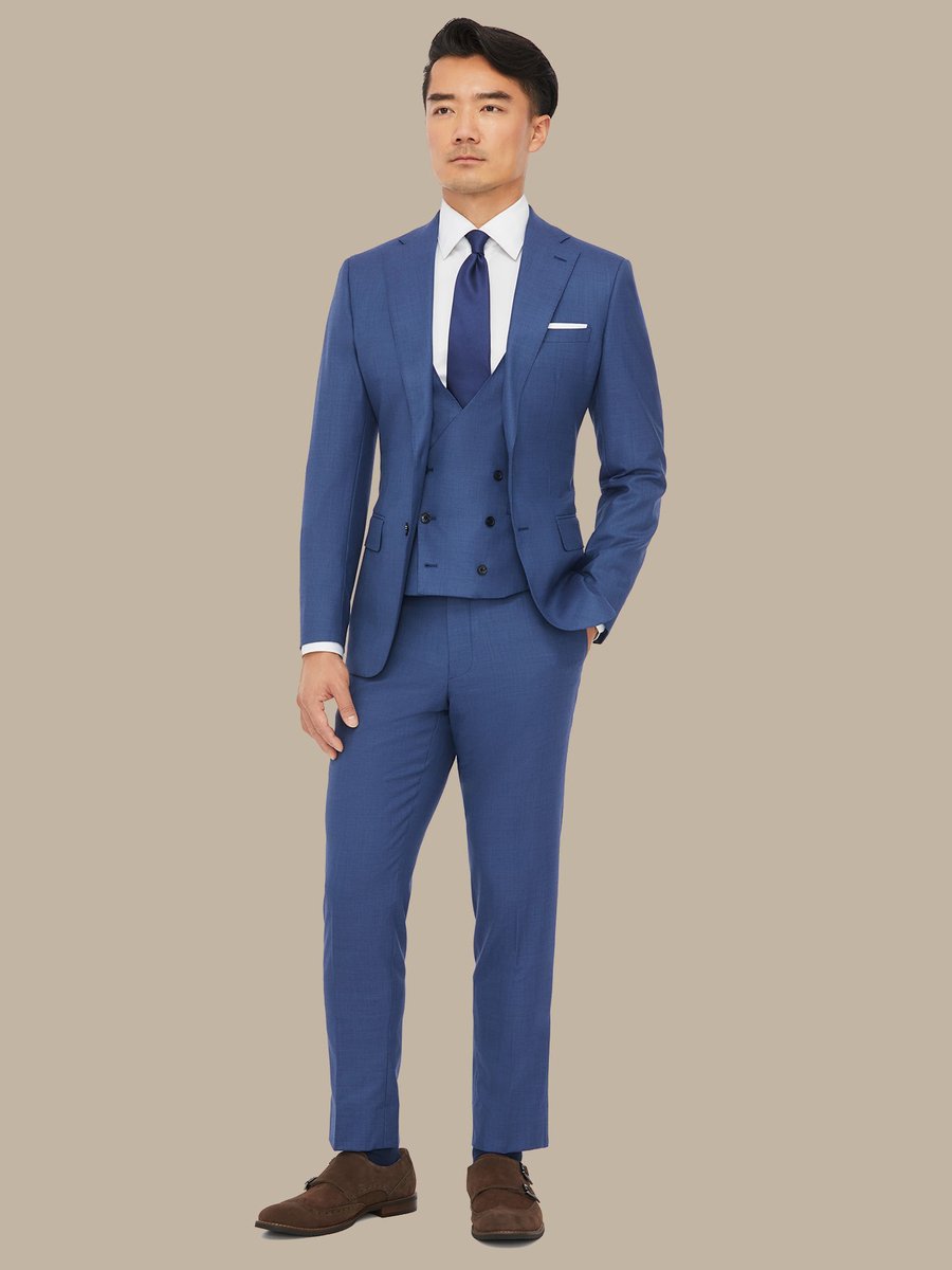 S150's Blue Sharkskin Waistcoat — garment photograph