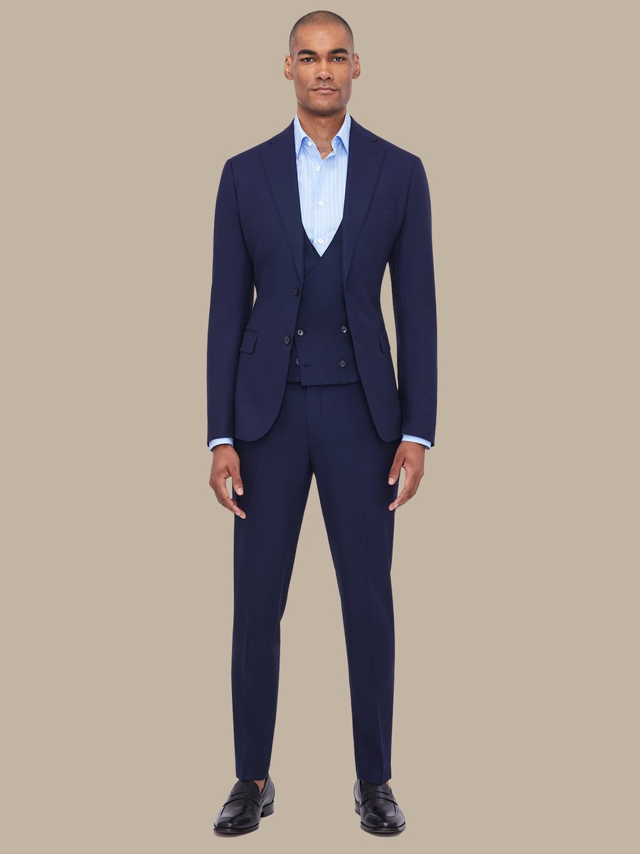 S150's Blue Birds Eye Waistcoat — garment photograph
