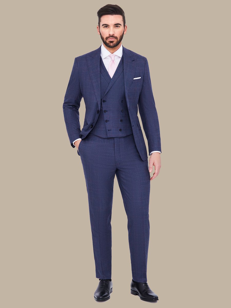 S200's Blue With Red Tartan Waistcoat — garment photograph