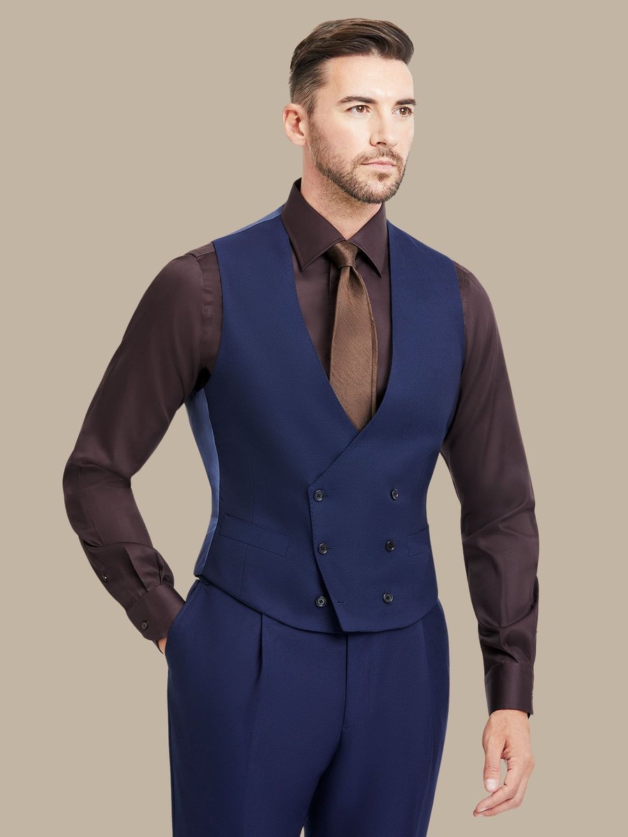 S180's Blue Hopsack Waistcoat — garment photograph