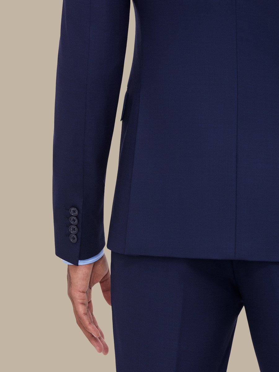 The Blue Birdseye Three-Piece Suit — garment photograph