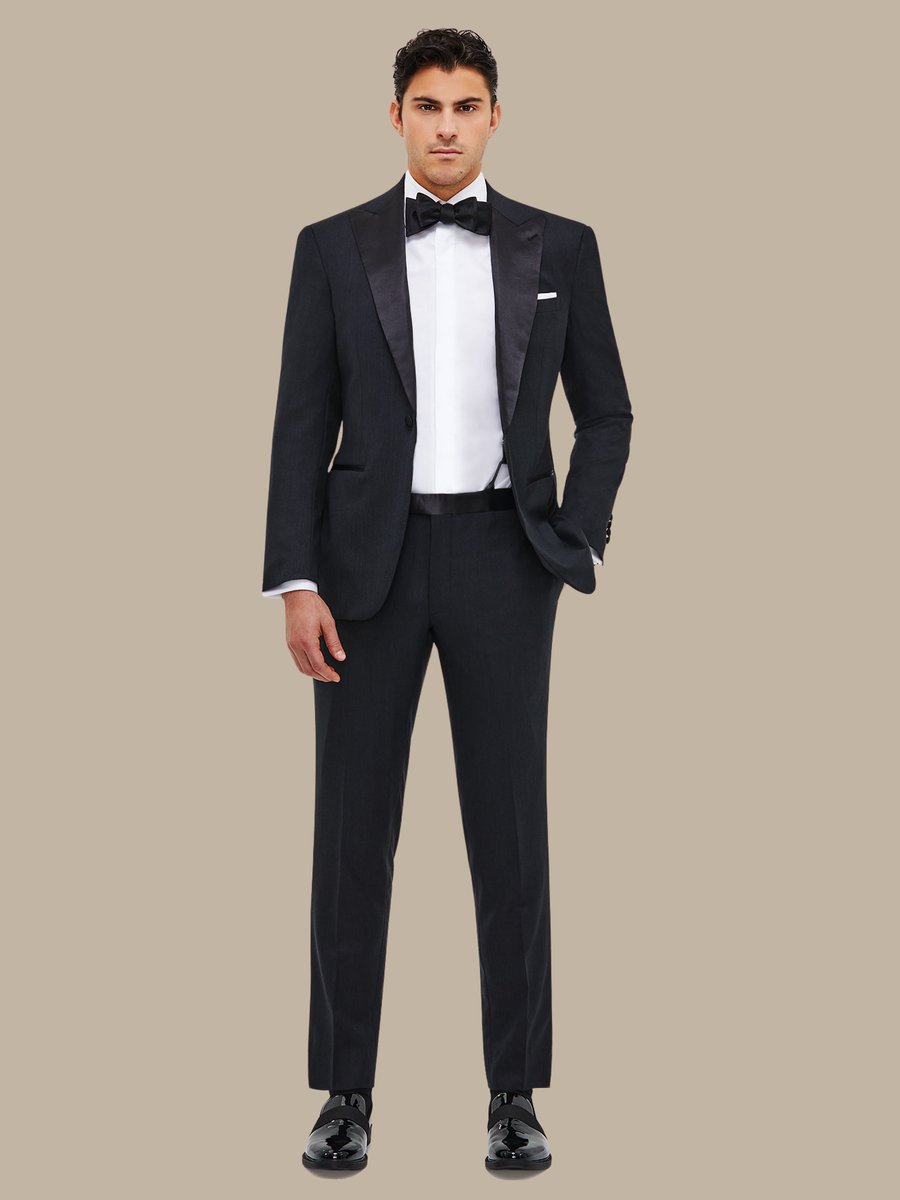 The Charcoal Superfine Tuxedo — garment photograph