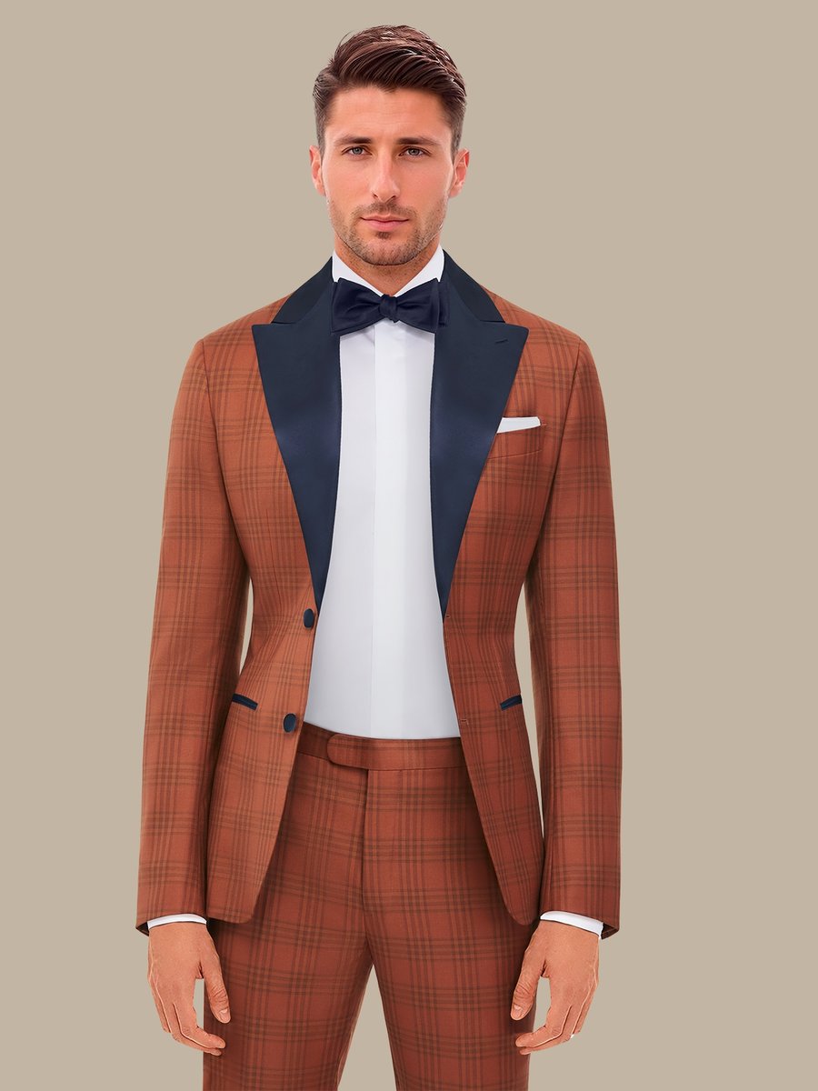 The Nutmeg Check Tuxedo — garment photograph