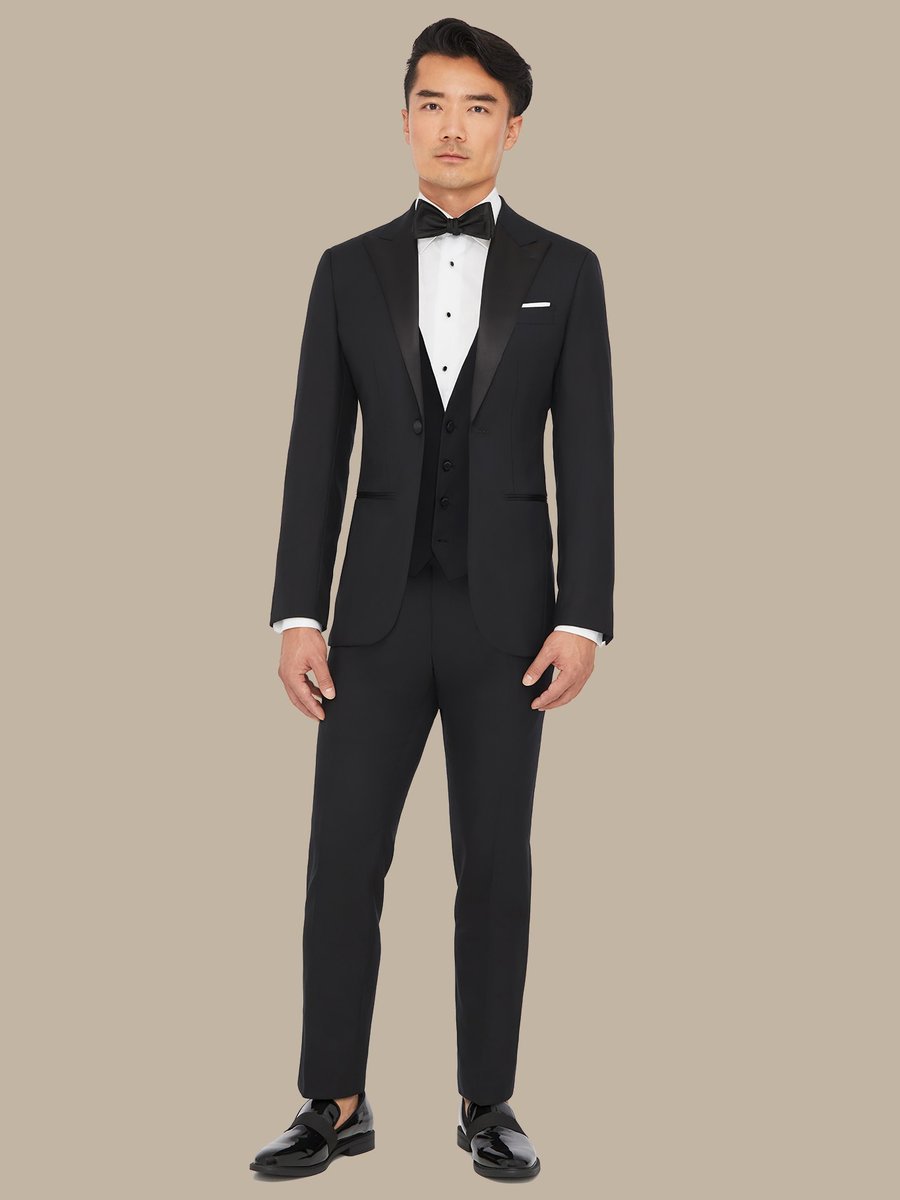 S140's Black Tuxedo Waistcoat — garment photograph