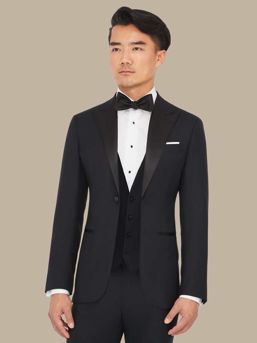 S140's Black Tuxedo Waistcoat — garment photograph