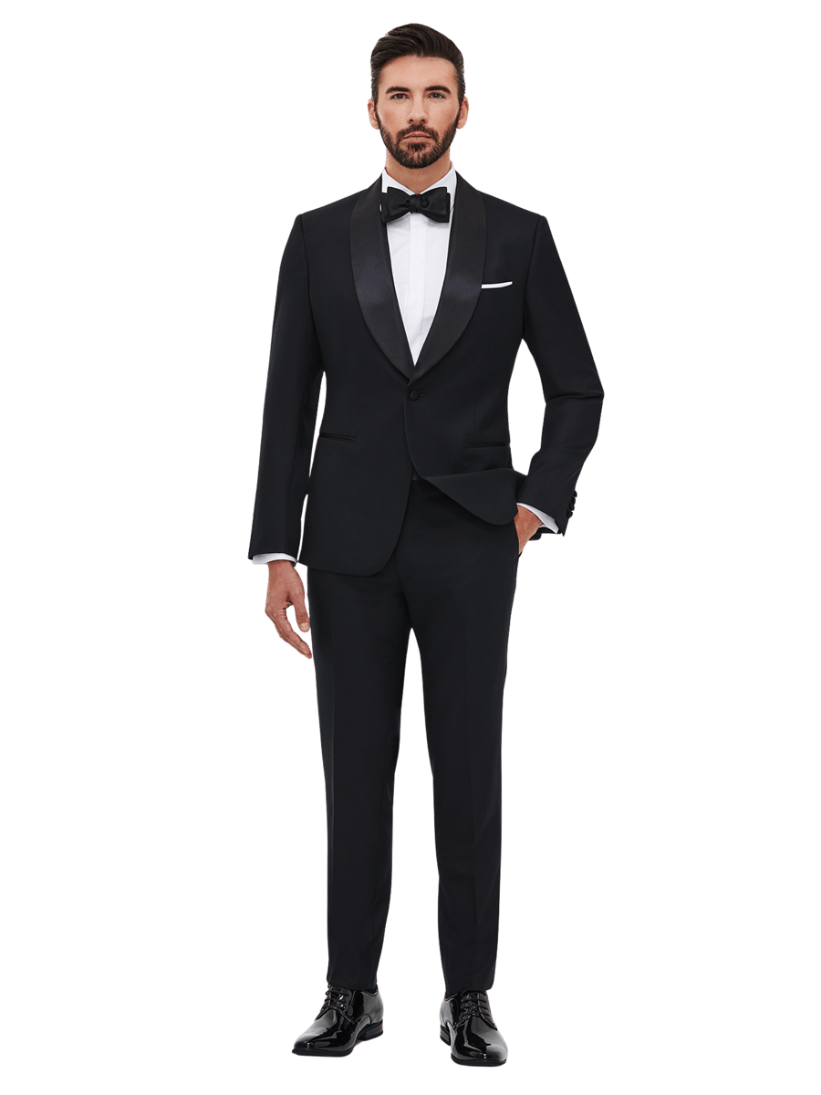The Black Superfine Dinner Jacket — garment photograph