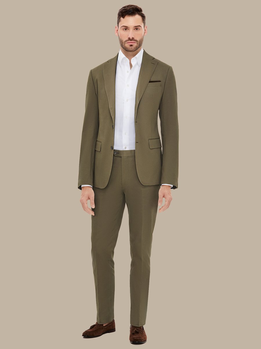 The Olive Merino Trousers — garment photograph