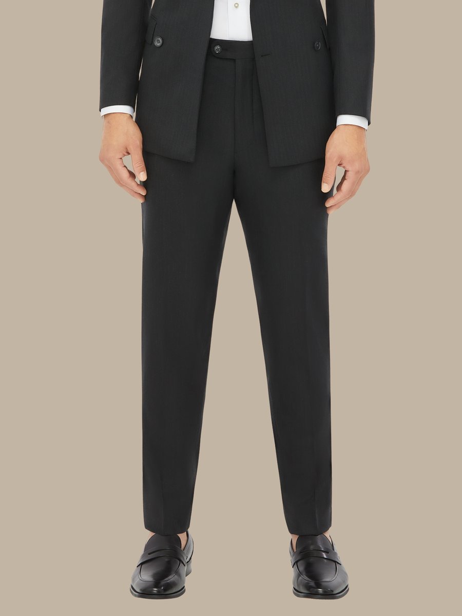 The Charcoal Herringbone Trousers — garment photograph