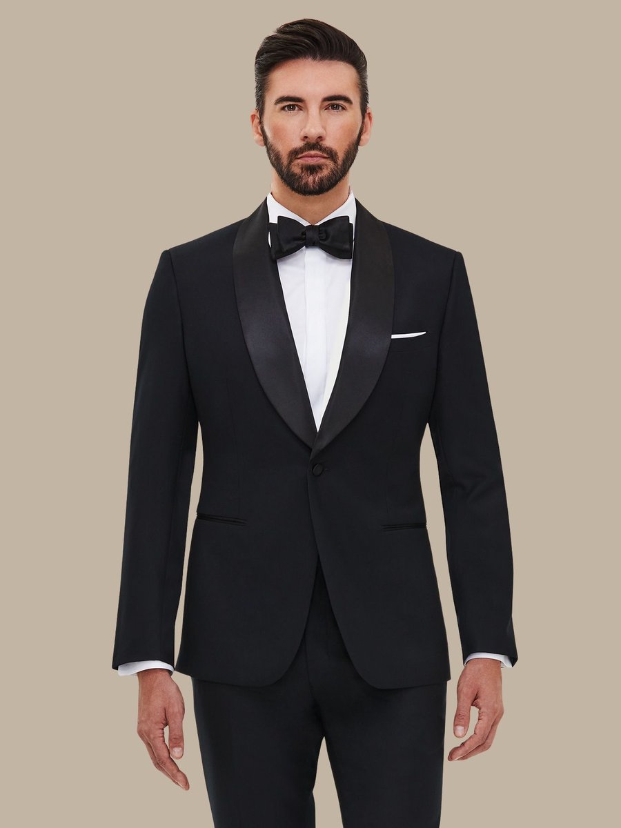 The Black Superfine Dinner Jacket — garment photograph