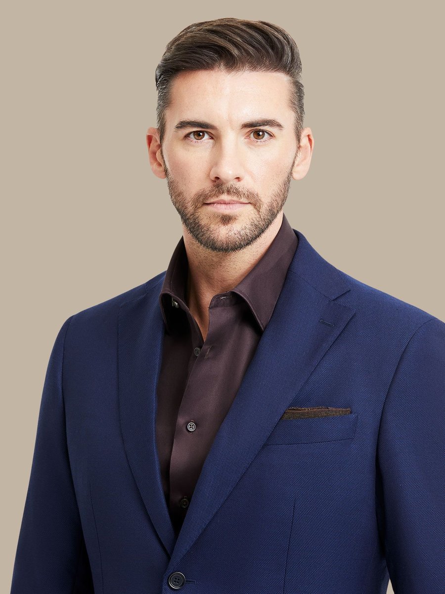 The Blue Hopsack Suit — garment photograph