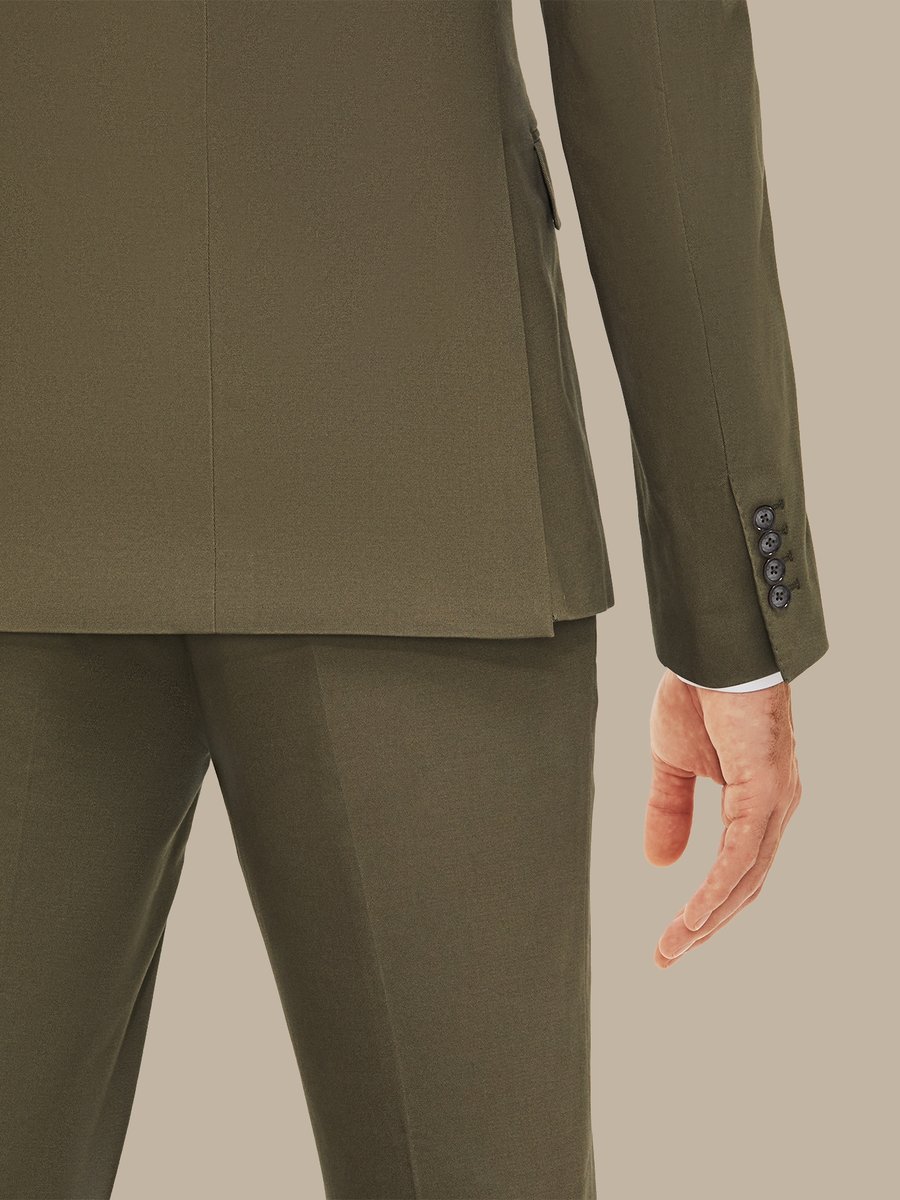 The Olive Merino Suit — garment photograph