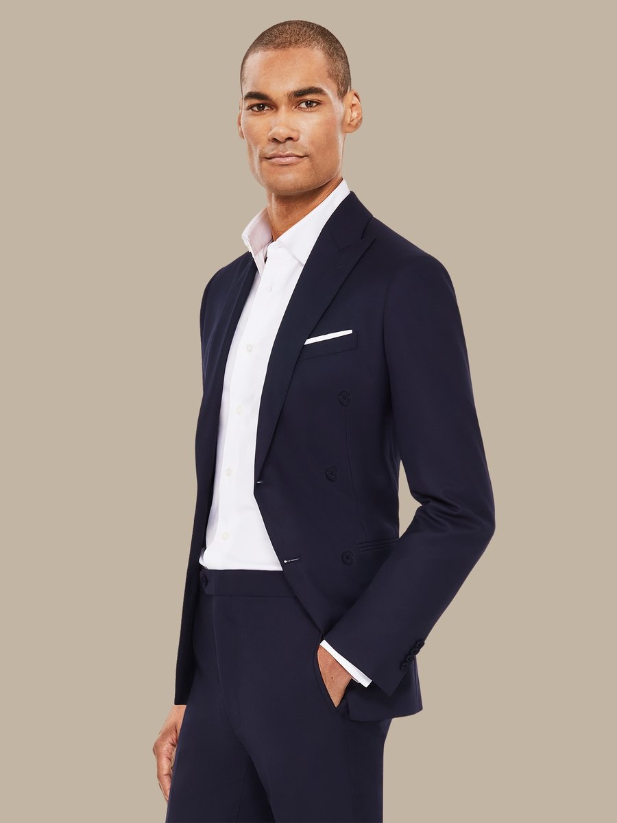 The Navy Vicuña Jacket — garment photograph