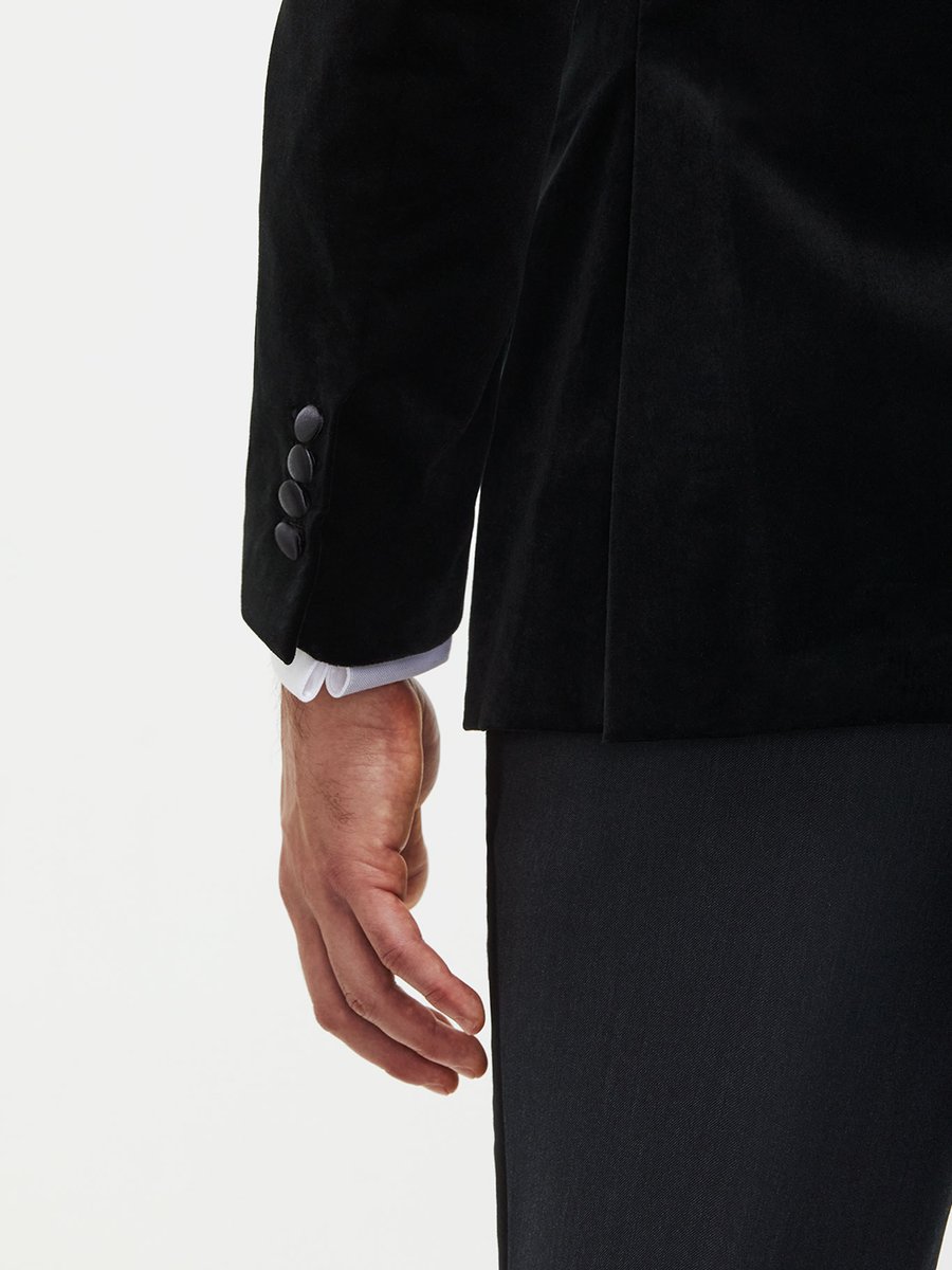 The Onyx Velvet Dinner Jacket — garment photograph
