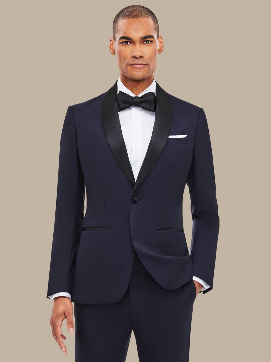 The Dark Navy Fine Tuxedo — garment photograph