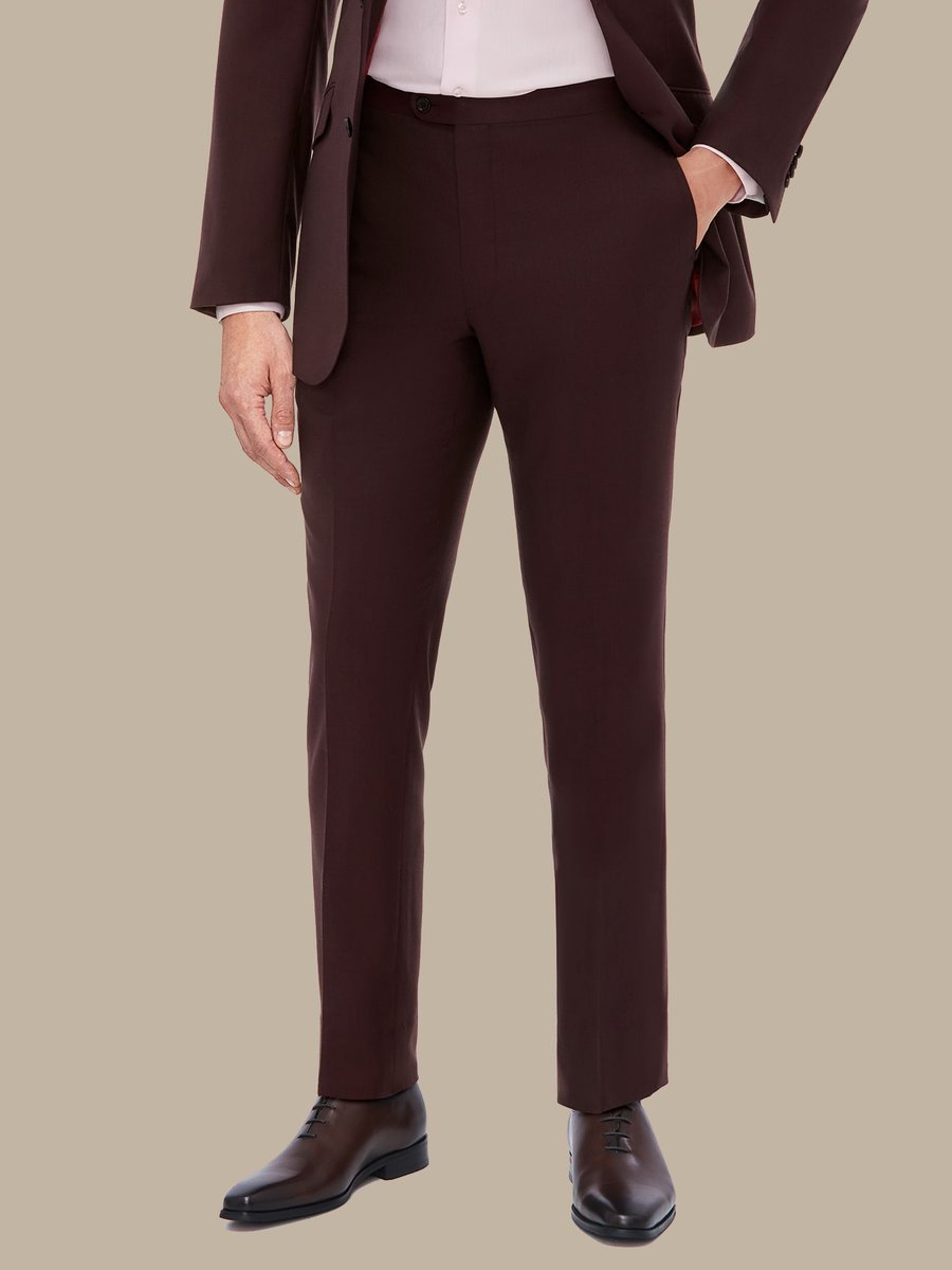 The Burgundy Superfine Trousers — garment photograph
