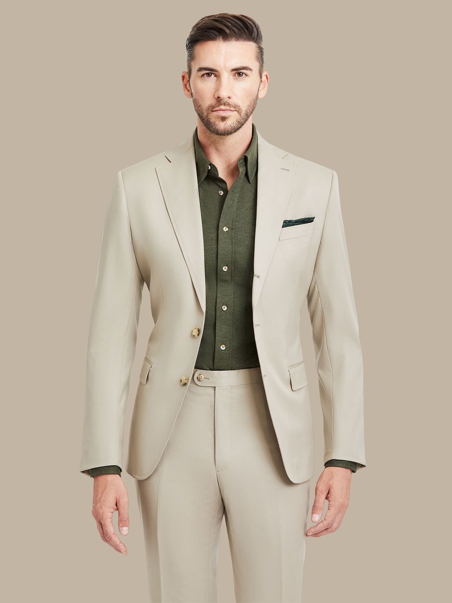 S180's Tan Solid Jacket — garment photograph