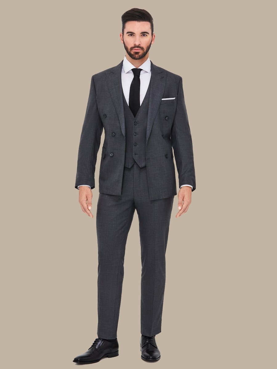S140's Grey Sharkskin Waistcoat — garment photograph