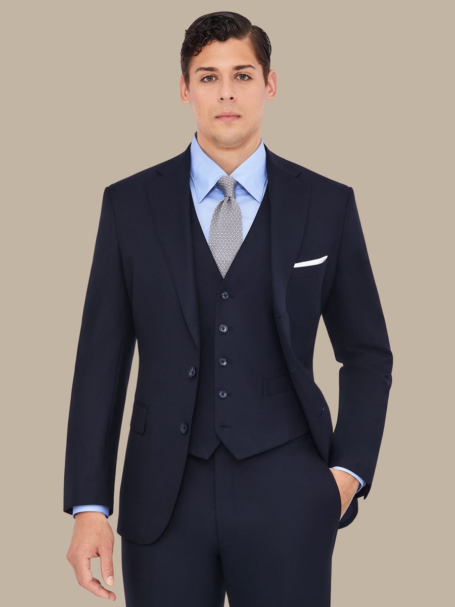 S140's Navy Waistcoat — garment photograph