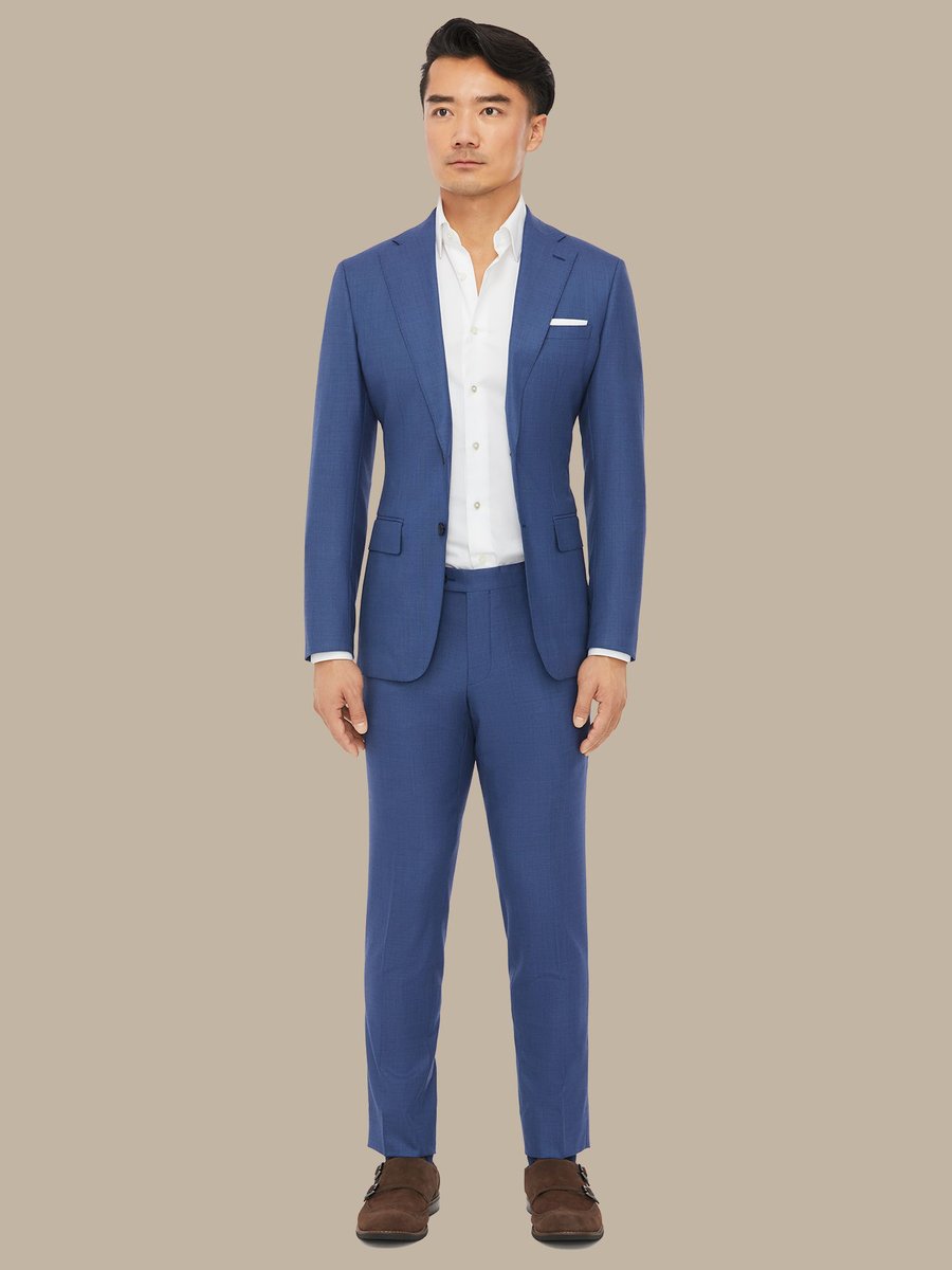 The Blue Sharkskin Trousers — garment photograph
