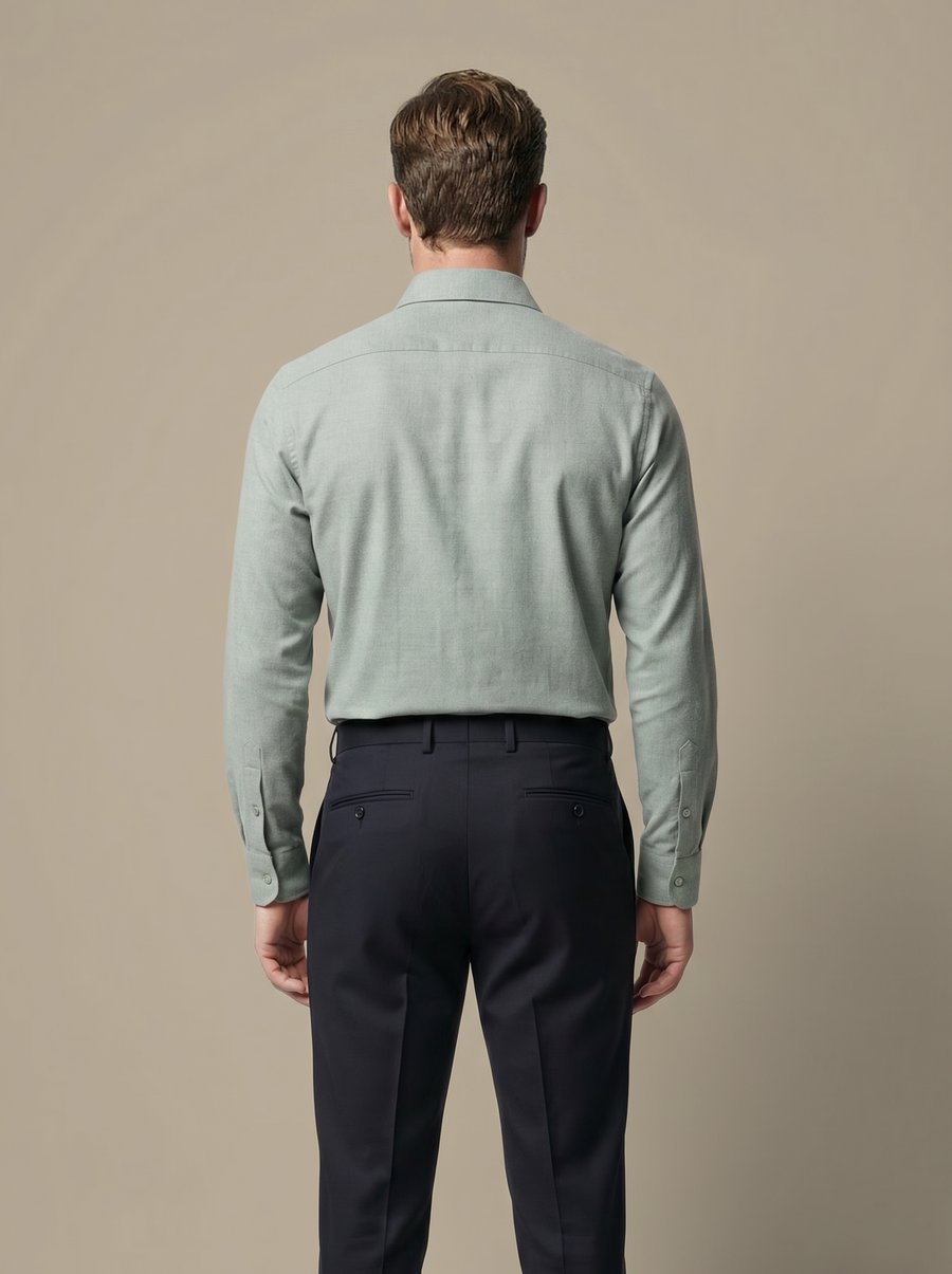 100's 2-Ply Green Shirt — garment photograph