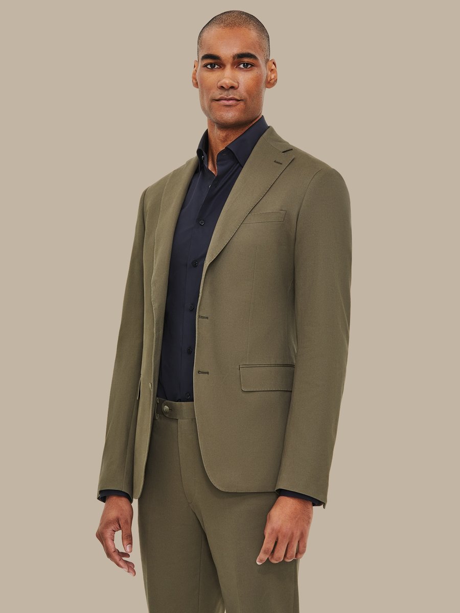 The Olive Cotton Jacket — garment photograph