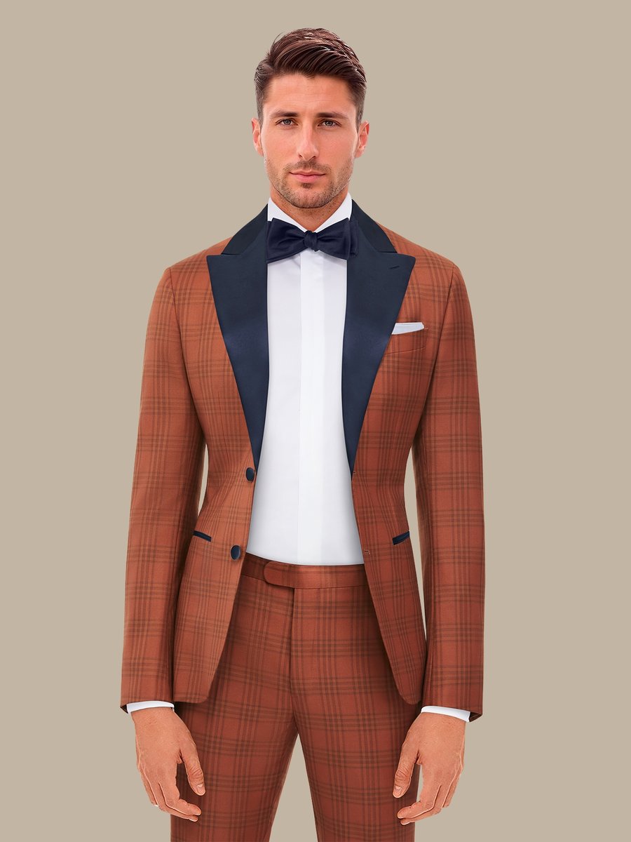 The Nutmeg Check Tuxedo — garment photograph
