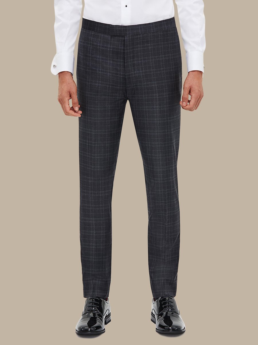 The Grey Plaid Tuxedo Trousers — garment photograph