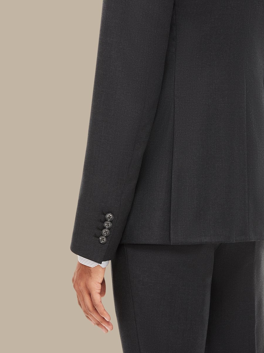 The Dark Grey Essential Three-Piece Suit — garment photograph