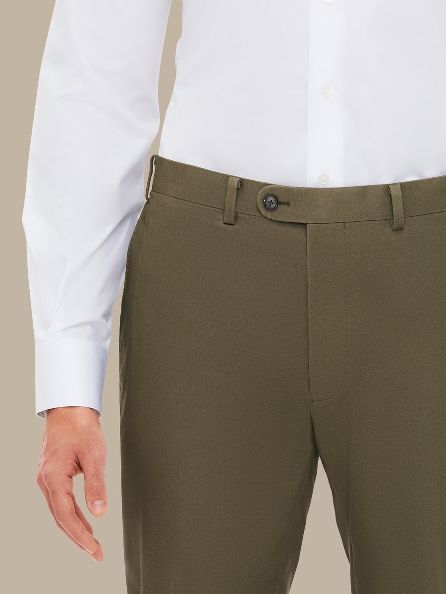 The Olive Merino Trousers — garment photograph