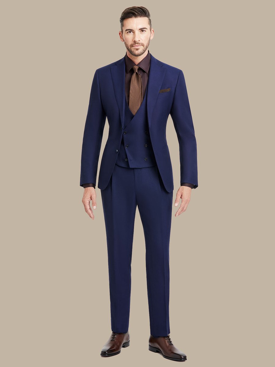 S180's Blue Hopsack Waistcoat — garment photograph