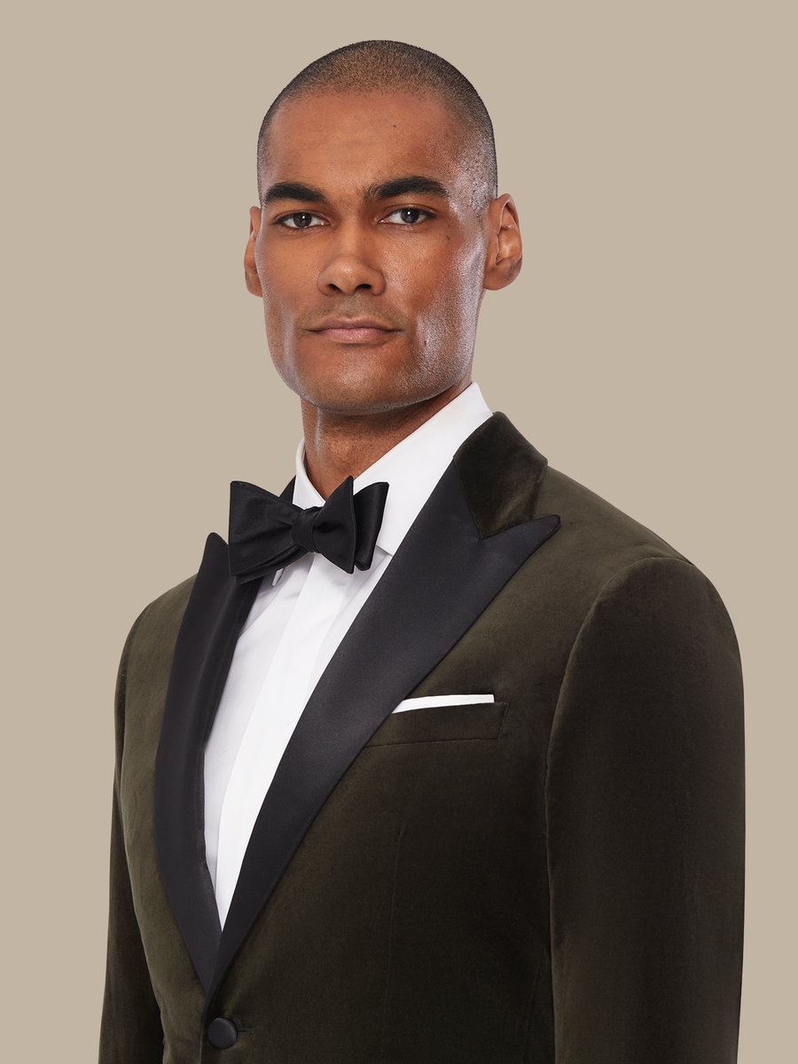 The Olive Velvet Dinner Jacket — garment photograph