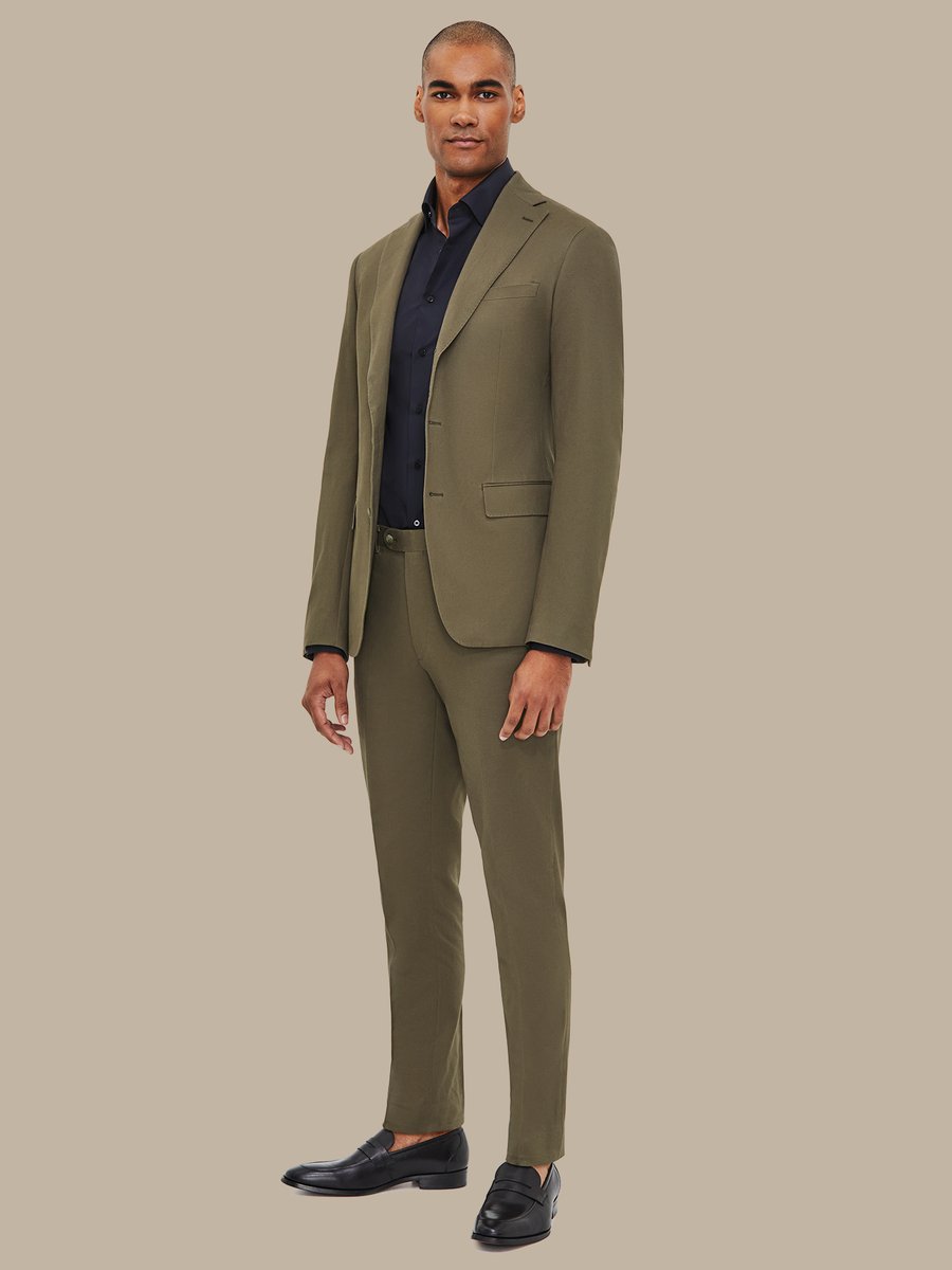 The Olive Cotton Jacket — garment photograph