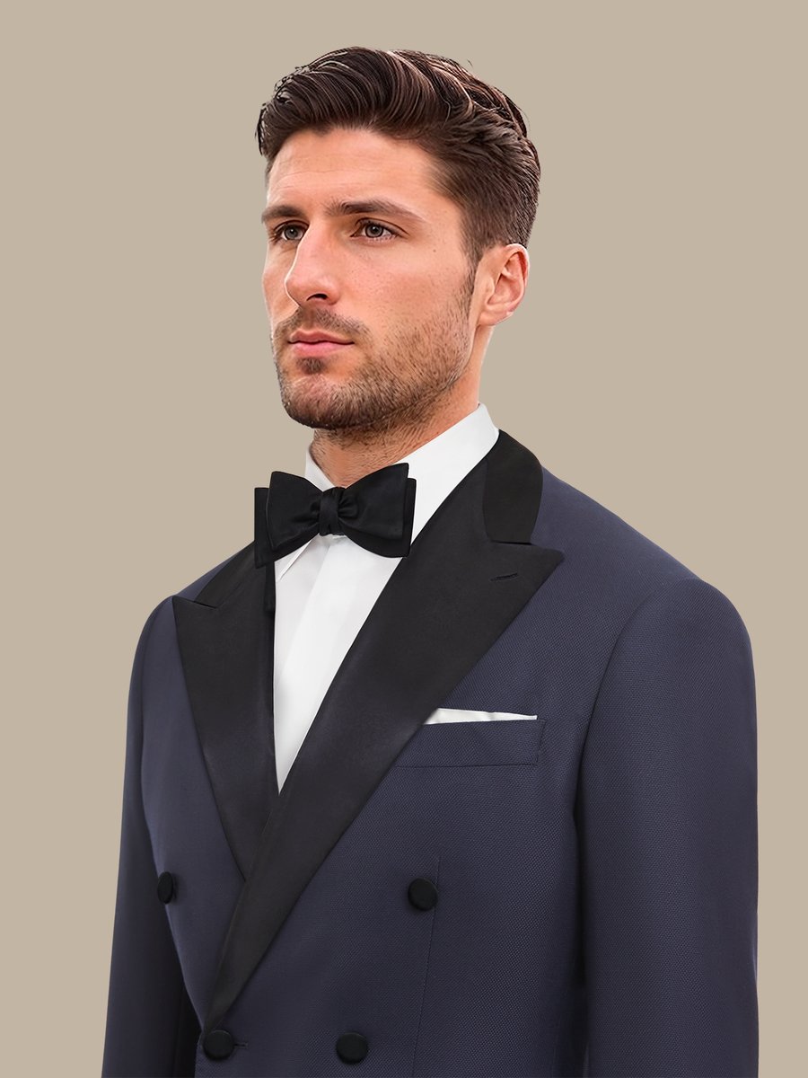S180's Dark Blue Hopsack Dinner Jacket — garment photograph