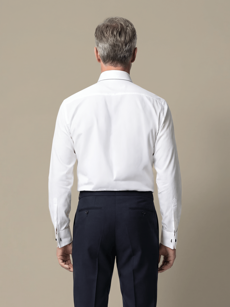 The Classic White Tuxedo Shirt — garment photograph