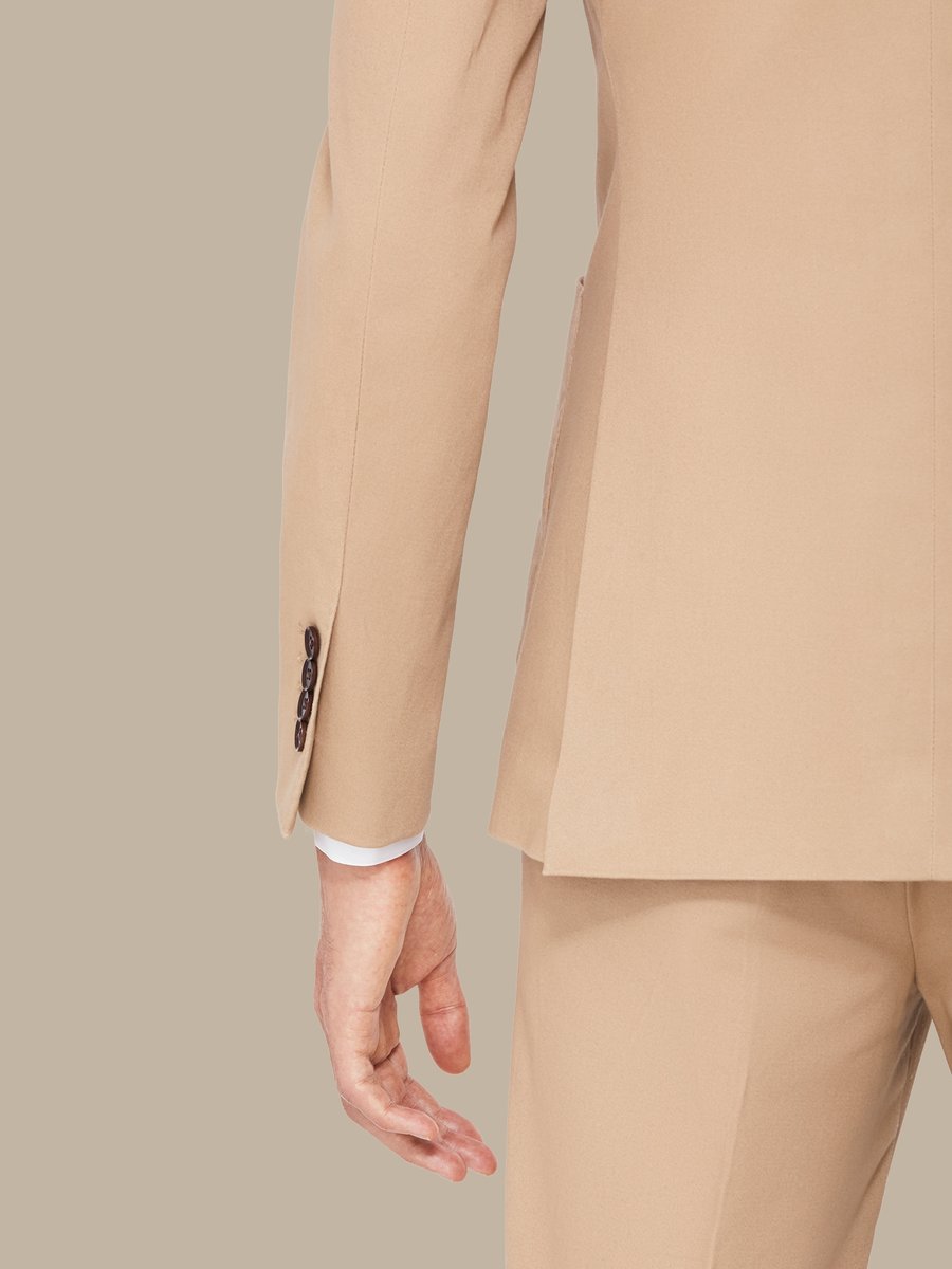 The Tan Cotton Three-Piece Suit — garment photograph