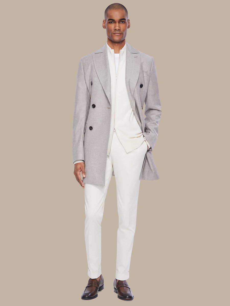 The Ivory Cashmere Overcoat — garment photograph